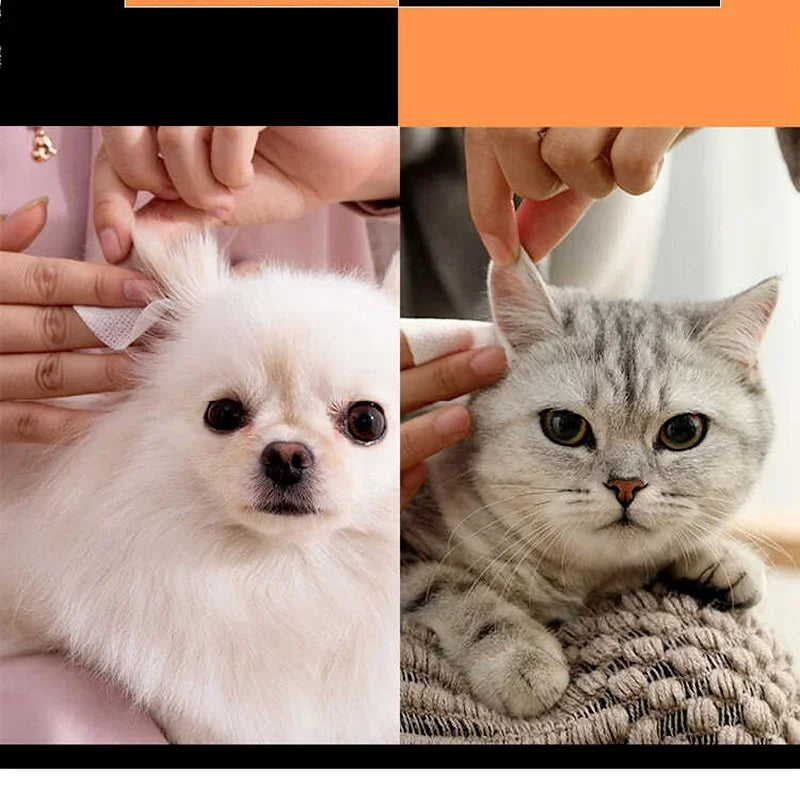 Paquete de 130 toallitas para perros y gatos – Limpieza suave y cuidado ocular