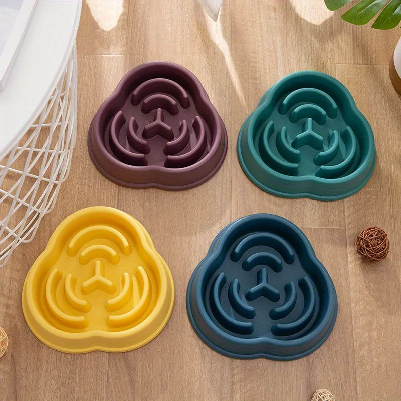 Plato lento para mascotas – Antiahogo y antivuelco