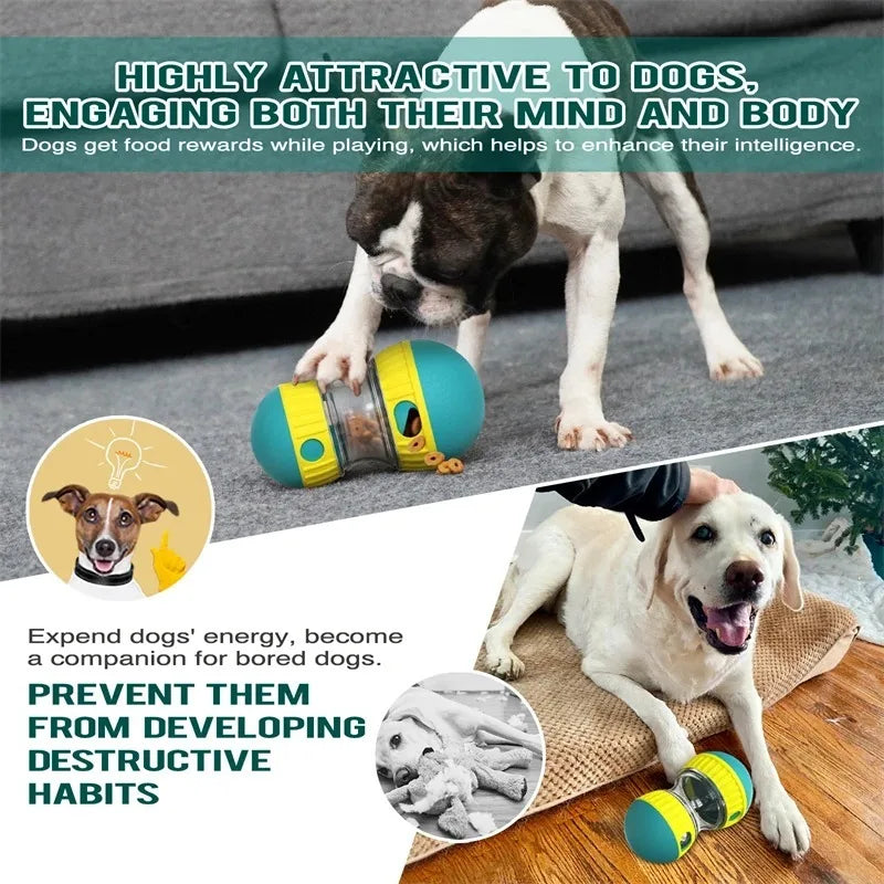 Pelota Interactiva para Perros – Tumbler con Dispensador de Premios
