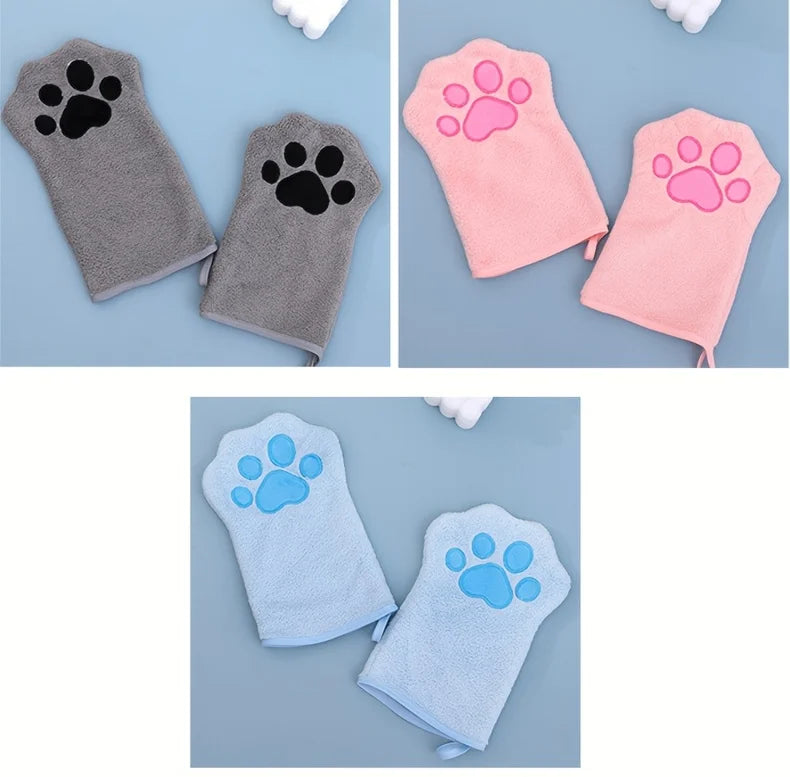 Guantes toalla para baño de mascotas – Secado rápido y absorbente
