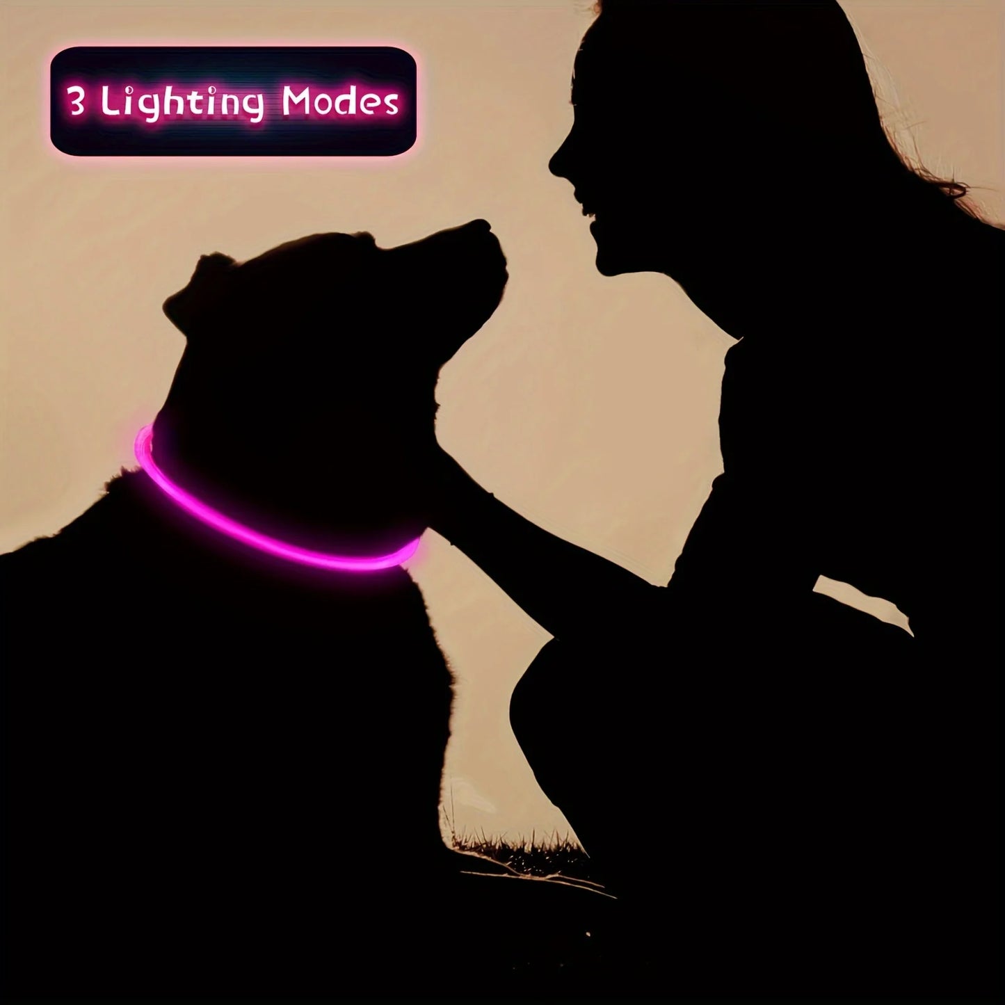 Collar luminoso LED para perros