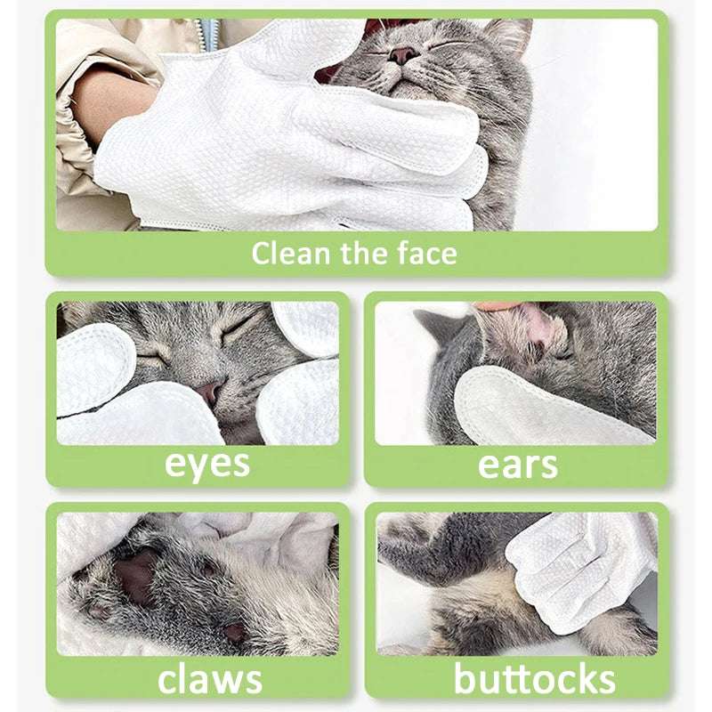 Guantes de limpieza para mascotas – 6 unidades para baño y cuidado diario