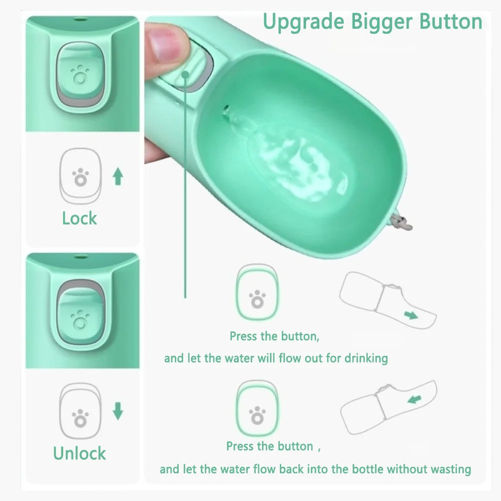 Botella portátil para agua de perros