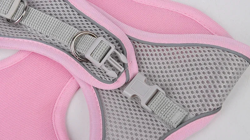 Set de arnés y correa ajustable para cachorros y gatos