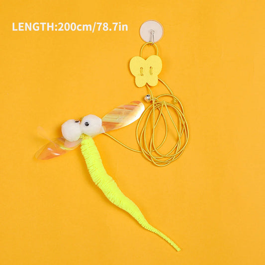 Juguete colgante con plumas para gatos y perros