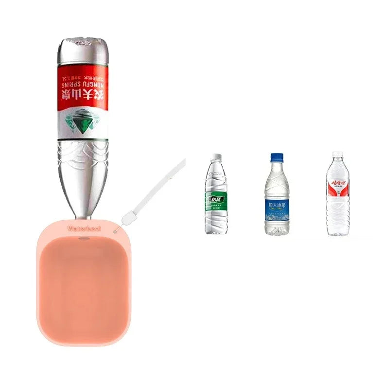 Adaptador para botellas de agua portátil para perros y gatos