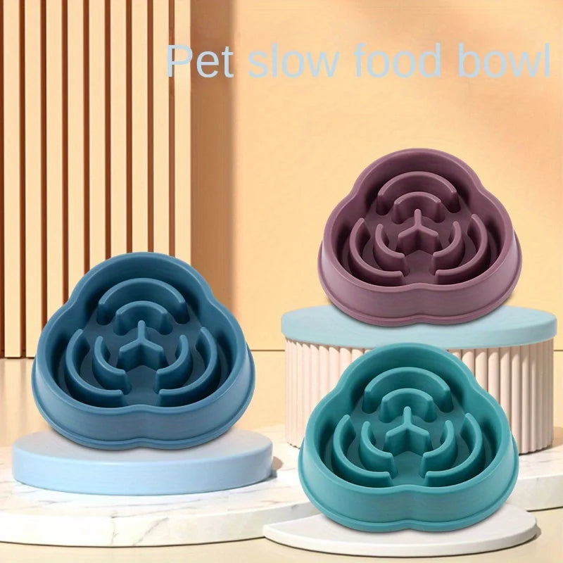 Plato lento para mascotas – Antiahogo y antivuelco