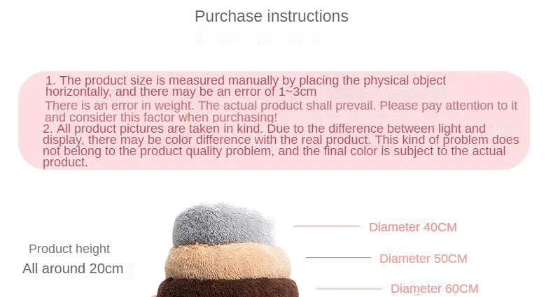 Nido redondo de felpa para mascotas – Cálido y cómodo