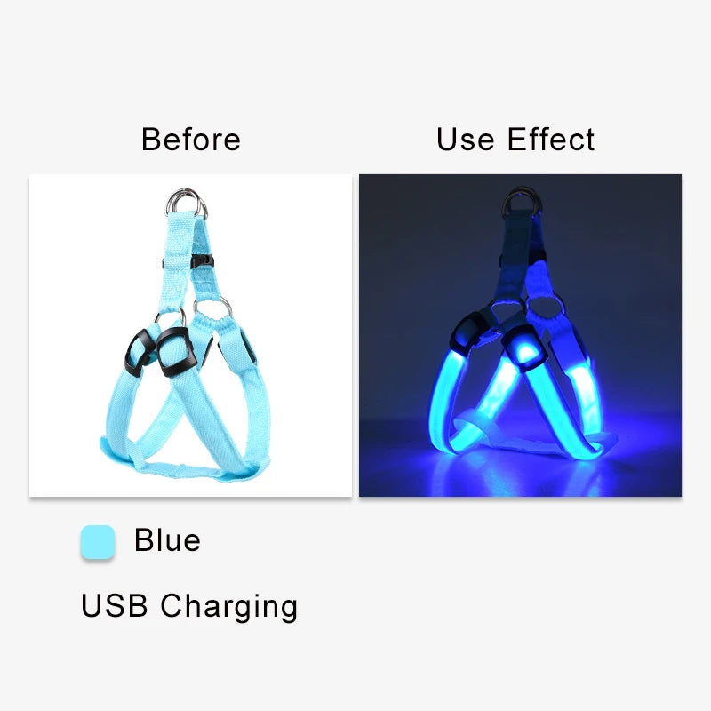 Arnés LED de moda para mascotas