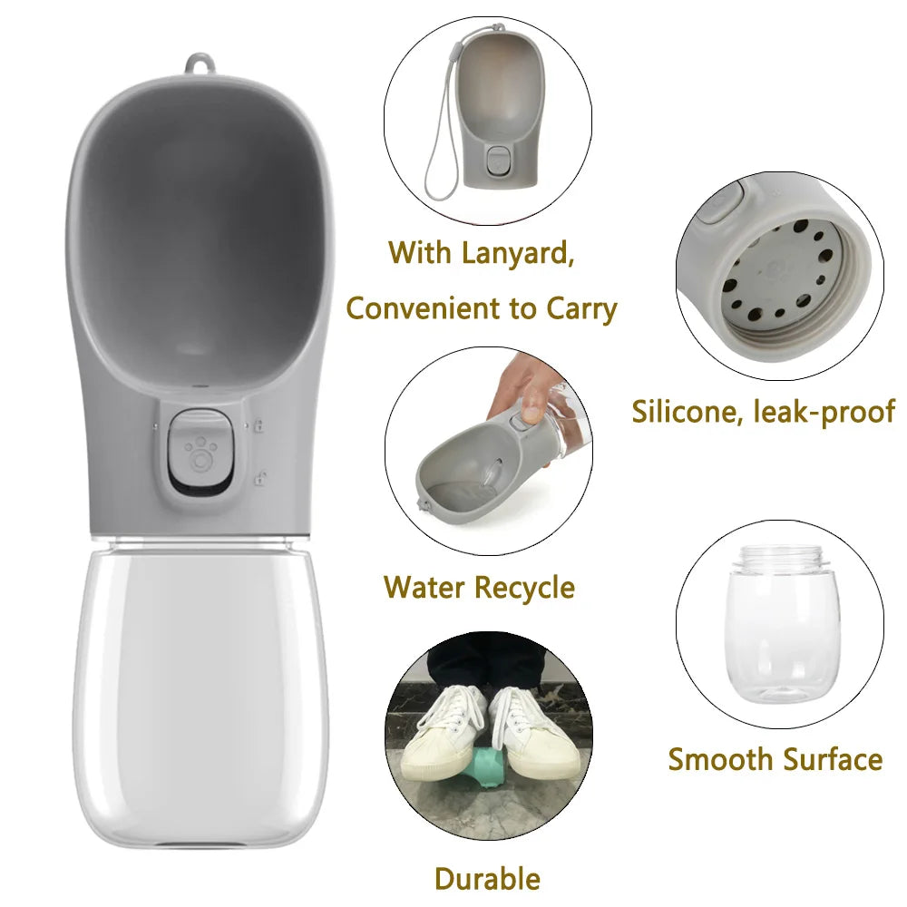 Botella portátil para agua de perros