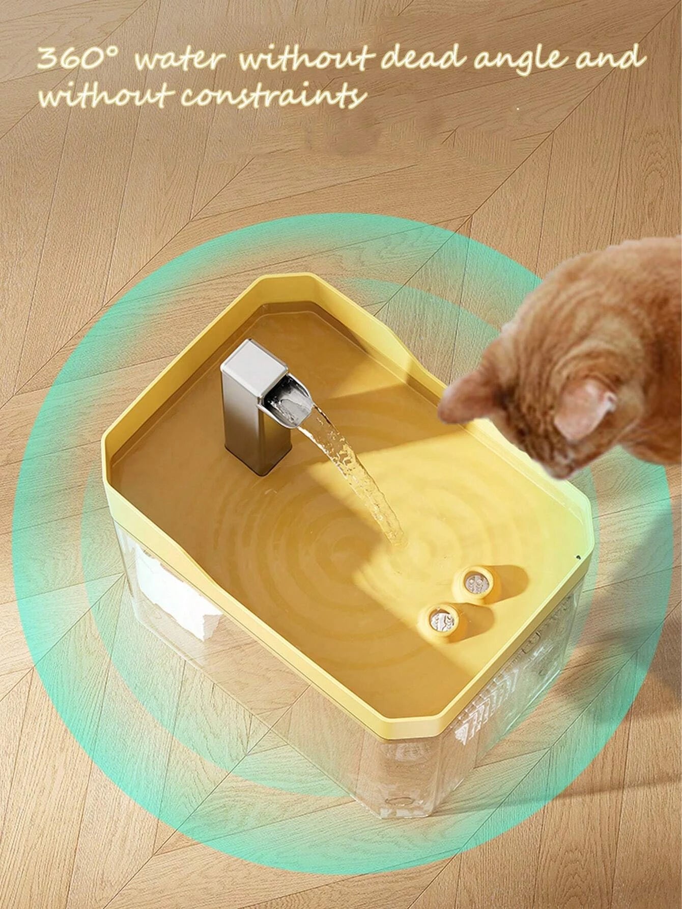 Fuente de agua para gatos, filtro automático, bebedero transparente para gatos, USB, antiseco, filtrado recircular, dispensador de agua con bomba
