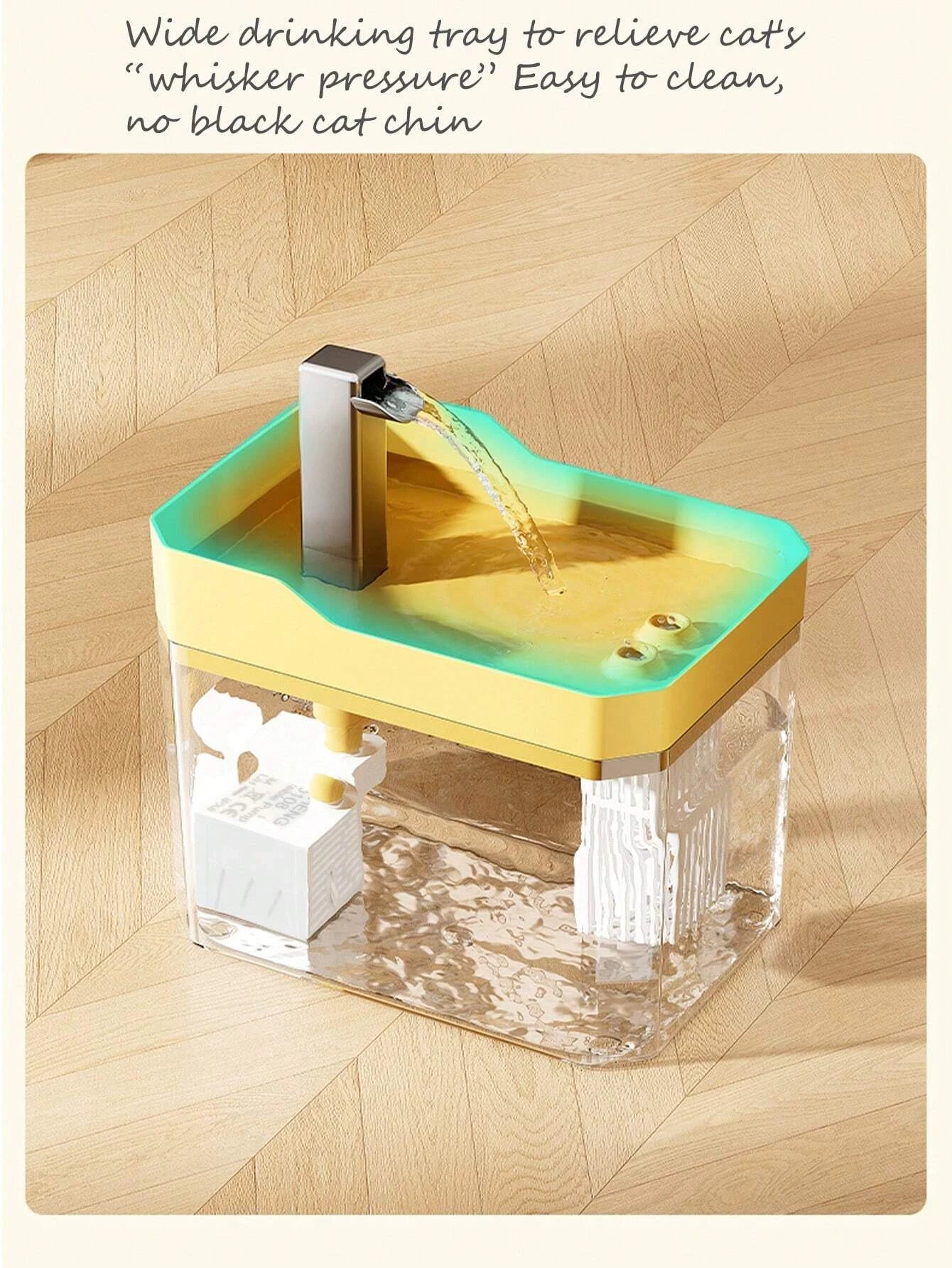 Fuente de agua para gatos, filtro automático, bebedero transparente para gatos, USB, antiseco, filtrado recircular, dispensador de agua con bomba