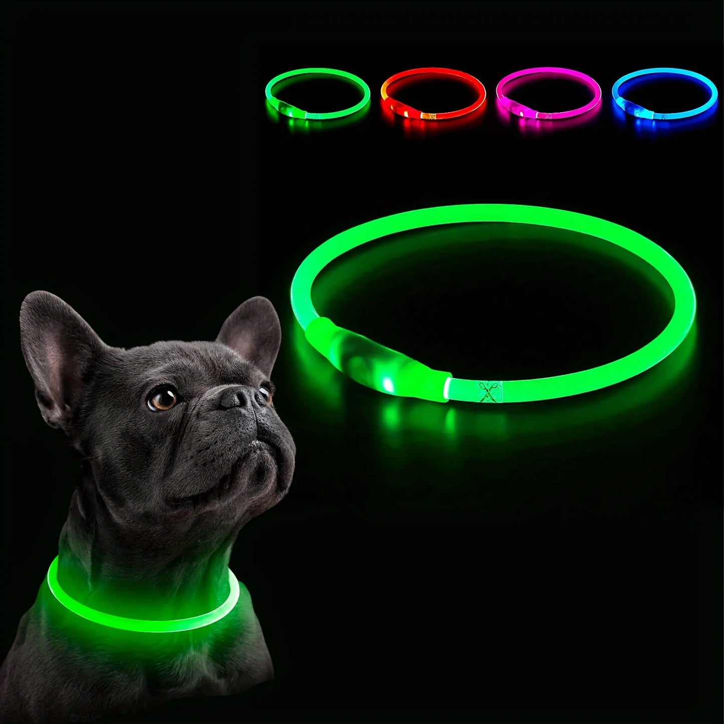 Collar luminoso LED para perros
