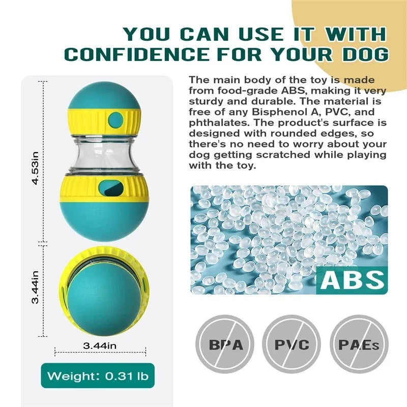 Pelota Interactiva para Perros – Tumbler con Dispensador de Premios